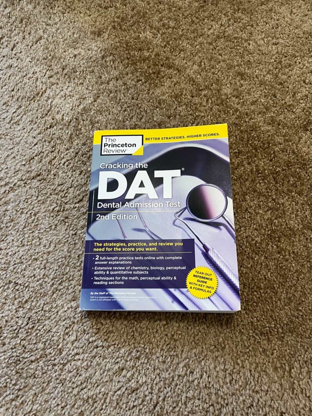The Princeton Review Cracking the DAT 2nd Edition - Purple & Yellow Cover